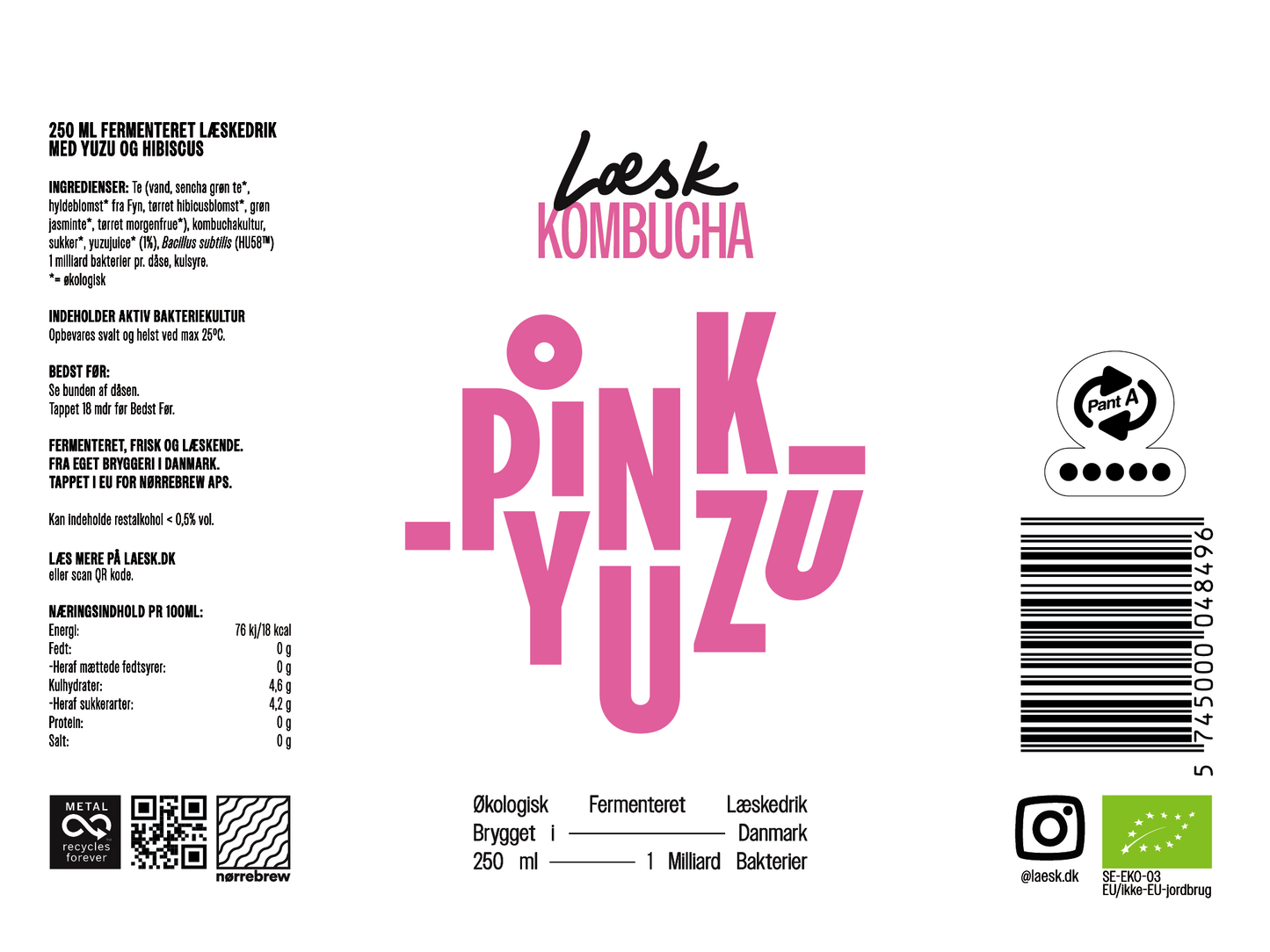 Pink Yuzu Kombucha