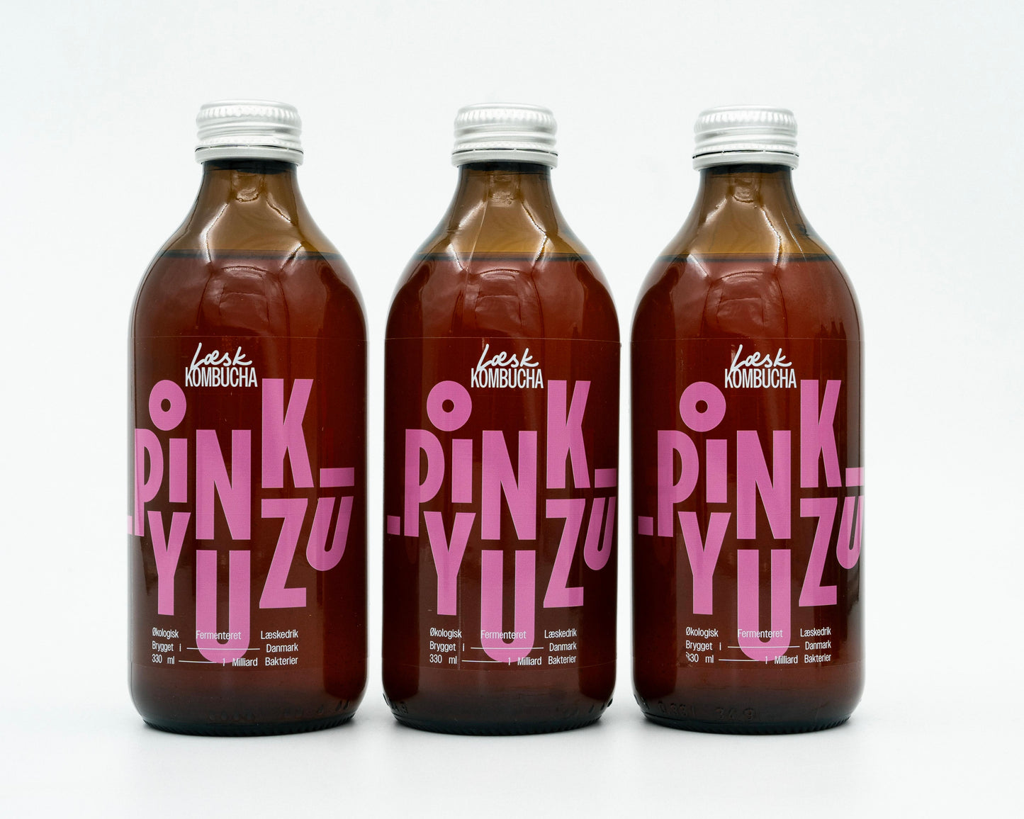 Pink Yuzu Kombucha Glas flaske 33 CL