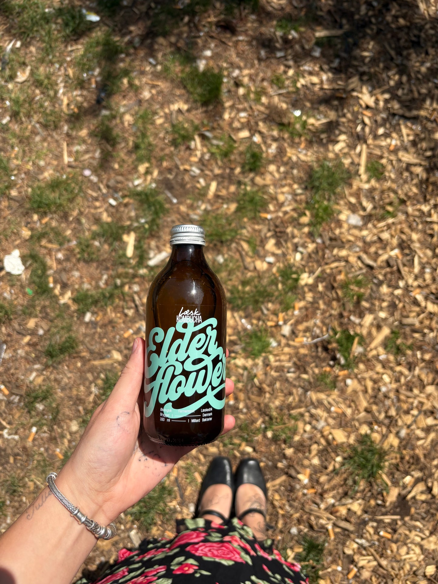 Elderflower Kombucha Glas Flaske 33CL